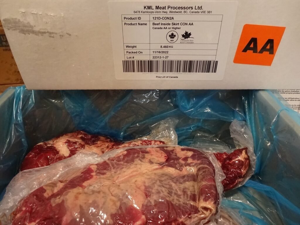 Beef Inside Skirt CON AA+ appr. 10kg/cs CA KML