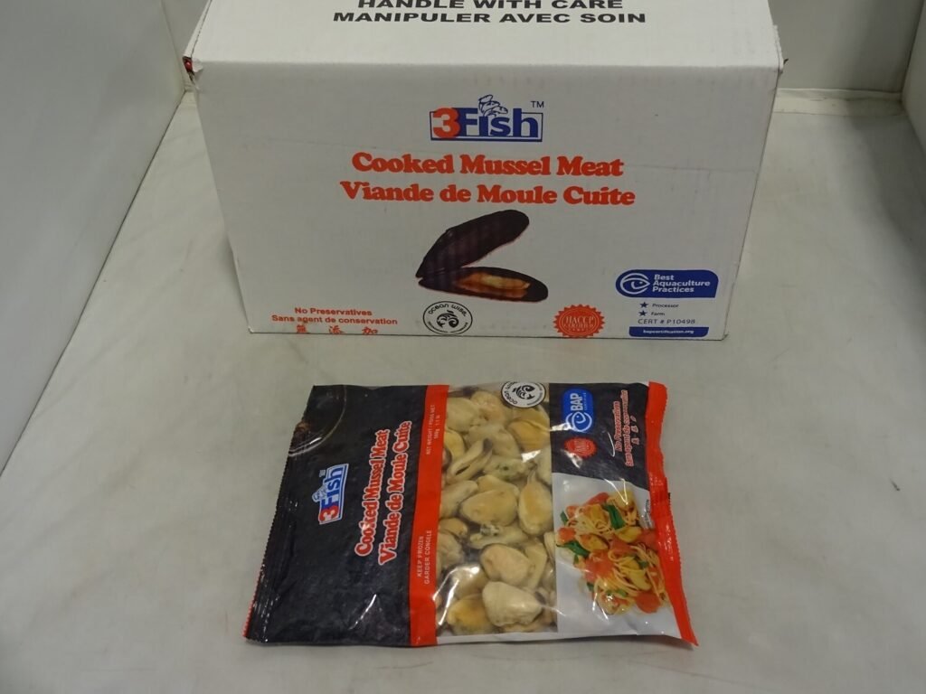 FRZ COOKED MUSSEL MEAT IQF 100/200 20x500G/CS